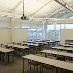 Large Meeting Room classroom style set up from front